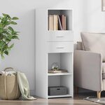 vidaXL Buffet haut blanc 40x42 5x124 cm bois d'ingénierie