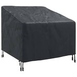 vidaXL Housse de chaise de jardin Noir 90 x 90 x 50 / 75 cm Tissu 210D