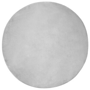 vidaXL Tapis en Fourrure Synthétique de Lapin Olite Gris Ø 160 cm