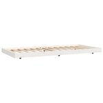 vidaXL Cadre de lit sans matelas blanc 75x190 cm bois de pin massif