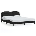 vidaXL Cadre de lit sans matelas noir 180x200 cm similicuir