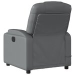 vidaXL Fauteuil de massage inclinable gris similicuir