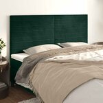 vidaXL Tête de lit Vert foncé 160x5x118/128 cm Velours