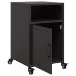 vidaXL Table de chevet noir 36x39x59 cm acier