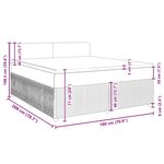 vidaXL Sommier à lattes de lit avec matelas Rose 180x200 cm Velours