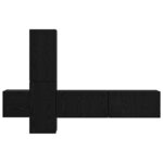 vidaXL Ensemble meuble TV 5 Pièces Chêne noir Bois d'ingénierie
