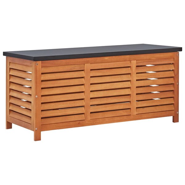 vidaXL Boîte de rangement de jardin 117x50x55 cm Eucalyptus solide