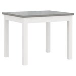 vidaXL Ensemble de table et chaises enfants 4 Pièces Blanc et gris MDF