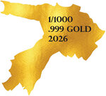 Monnaie BULLETPROOF GEORGE WASHINGTON 1755 Shaped 1/1000 Oz Medaille Or 2026 (PRÉCOMMANDE)