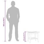 vidaXL Table d'appoint de salle de bain 50x35x45cm bois de teck solide