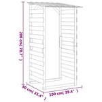 vidaXL Pergolas avec toits 2 Pièces 100x90x200 cm Bois de pin imprégné