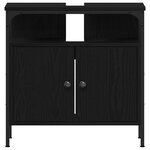 vidaXL Ensemble de meubles de salle de bain de 4 pièces Chêne noir