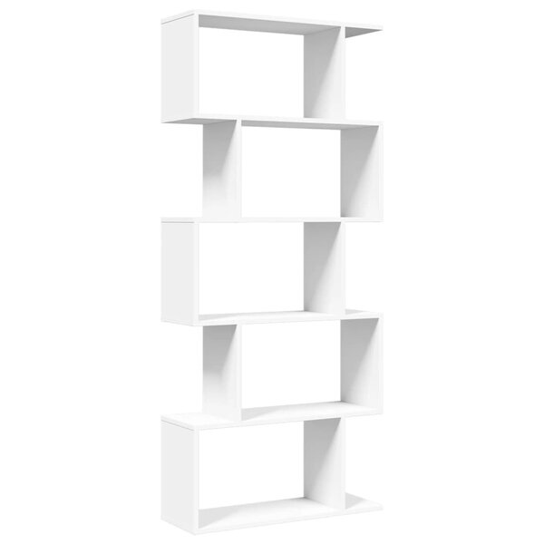 vidaXL Étagère séparatrice de pièce à 5 niveaux blanc 70x24x161 cm