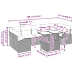 vidaXL Ensemble de canapé de jardin 8 Pièces Noir Poly Rattan