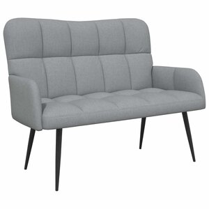 vidaXL Sofa 2 places Gris clair 115 x 61 x 87 cm Tissu