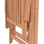 vidaXL Chaises inclinables de jardin lot de 6 Bois de teck solide