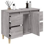 vidaXL Meuble d'évier sonoma gris 80x33x60 cm bois d'ingénierie