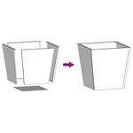 vidaXL Jardinière 40x40x40 cm acier inoxydable