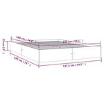 vidaXL Cadre de lit sans matelas marron miel bois massif 135x190 cm