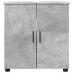 vidaXL Cabinet de salle de bain avec porte Gris béton 61 x 35 x 64 cm