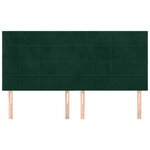 vidaXL Tête de lit Vert foncé 200x5x118/128 cm Velours