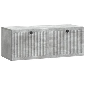 vidaXL Meuble TV mural Gris béton 78 5 x 31 x 30 cm Bois d'ingénierie