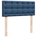 vidaXL Sommier à lattes de lit avec matelas Bleu 120x200 cm Tissu