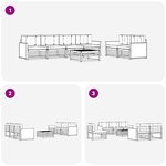 vidaXL Ensemble de canapés d'extérieur 7 pc Naturel et Anthracite