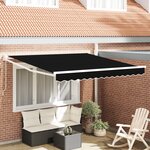 vidaXL Store rétractable manuel Noir 300x250 cm
