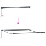 vidaXL Store banane manuel rétractable – marron  400 x 300 cm
