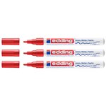 Marqueur Peinture Brillante 751 Rouge Pointe Ronde 1-2 mm x 3 EDDING