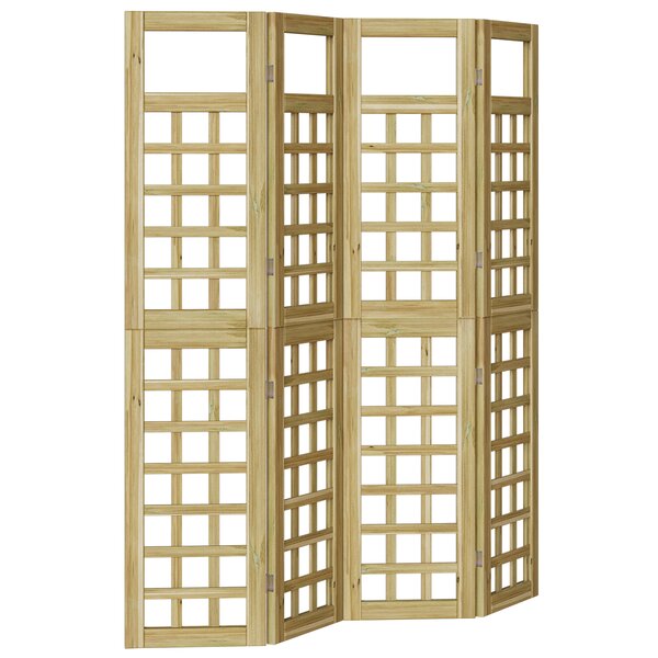 Écran de confidentialité extérieur vidaXL 4 panneaux Bois traité Pin