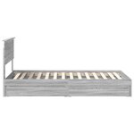 vidaXL Lit de Rangement Gris Sonoma 100 x 200 cm Bois d'ingénierie