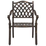 vidaXL Ensemble de tables de jardin 5 Pièces Bronze Aluminium coulé