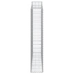 vidaXL Paniers à gabions arqués 7 Pièces 200x30x160/180 cm Fer galvanisé