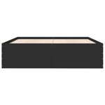 vidaXL Cadre de lit sans matelas noir 200x200 cm