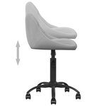 vidaXL Chaise de bureau Gris clair Velours
