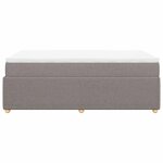 vidaXL Sommier à lattes de lit avec matelas taupe 120x190 cm tissu