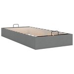 vidaXL Cadre de lit ottoman sans matelas gris foncé 90x200 cm tissu