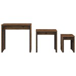 vidaXL Table basse 3 Pièces Bois ancien Bois d'ingénierie