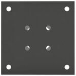 vidaXL Ancre ronde au sol 12 Pièces Anthracite 15 x 15 x 15 cm métal