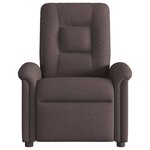 vidaXL Fauteuil de massage inclinable électrique Marron foncé Tissu