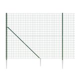 vidaXL Clôture en treillis métallique et piquet d'ancrage vert 1 8x10m