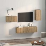 vidaXL Ensemble meuble TV 4 Pièces chêne artisanal 30.5 x 30 x 60 cm