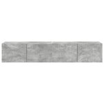 vidaXL Meuble TV mural 2 Pièces Béton 60 x 31 x 29.5 cm Bois d'ingénierie