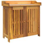 vidaXL Armoire de jardin avec étagère Naturel 78 x 36 5 x 78 cm