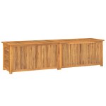 vidaXL Boîte de rangement jardin et sac 200x50x55 cm bois massif teck