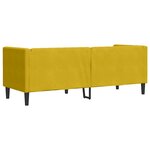 vidaXL Canapé Chesterfield avec traversins 3 places jaune velours