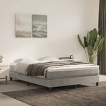 vidaXL Cadre de lit sans matelas gris clair 140x200 cm velours