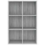 vidaXL Bibliothèque/Buffet Sonoma gris 66x30x98 cm Bois d'ingénierie